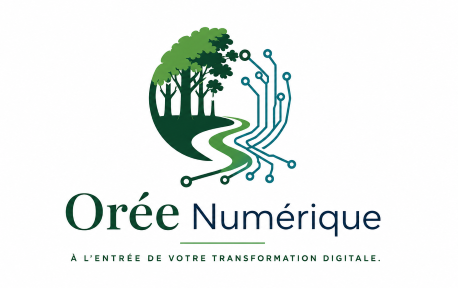 Symbole d’Orée Numérique, entre nature et technologie